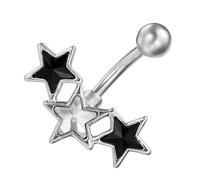 Healvian Belly Button Ring Star Shape Navel Piercing Jewelry For Women And Teens Skin Friendly Fashion Accessory For Party And Beach Wear