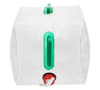 Healvian Bidon D’Eau Pliable PVC Carré 20 L pour Pique-niques et Route | Bec Verseur Intégré, Grosse Ouverture, Fermeture Sûre, Blanc, pour Eau Froide et Salée