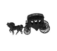 Healvian Boîte à Bonbons Carrosse Royal Noire en Plastique, Grosse Capacité, Coffret Présent Multifonction pour Mariage, Anniversaire et Décoration de Table, Boîtes Confettis Élégantes