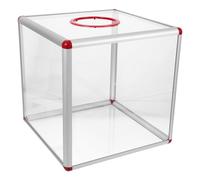 Healvian Boîte à Donation en Acrylique Transparente avec Serrure en Aluminium, Conteneur Polyvalent pour Tombola et Événements comme Fêtes d'anniversaire