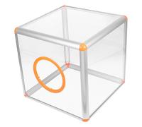 Healvian Boîte à Dons Transparente 25X25 CM en Acrylique Urne Cubique Multifonction pour Billets de Tombola et Loterie Support Solide pour Événements Fêtes et Réunions