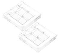 Healvian Boîte à Fards à Paupières Transparente 4 Compartiments Palette DIY Vide 4 Godets en Aluminium Ensemble 2 Pièces pour Maquillage Voyage Rangement Cosmétique Compact et