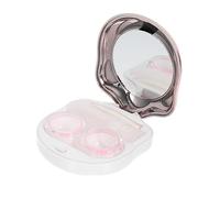 Healvian Boîte à Lentilles Portable en Organisateur De Lentilles De Ensemble De 1 Étui De Voyage Pratique en Doré avec Design De Pattes De Chat