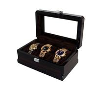 Healvian Boîte à Montres Bois Emplacements Coffret de Rangement Présentoir de Montre Contre Les Rayures pour Bijoux Usage Personnel et Vitrine Boutique