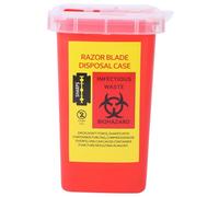 Healvian Boîte de Collecte Lames Rasoir Plastique Abs pour Salon Conteneur Jetable Sécurisé avec Couvercle Verrouillable Rangement Pratique pour Déchets Tranchants