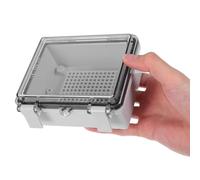 Healvian Boîte de Jonction Étanche 120X97X56 MM en Plastique Transparent Plaque de Fond Boîte de Jonction Électrique Extérieure pour Éclairage Jardin et Système de Verrouillage Rapide