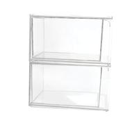 Healvian Boîte De Rangement Cosmétiques Transparente 2 Pièces, Organisateur Maquillage Modulable, Pour Bureau Et Salle De Bain