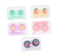 Healvian Boîte De Rangement Élégante pour Lentilles - 5 Étuis À Lentilles avec Un Savoir-Faire Sûr pour Une Utilisation