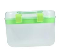 Healvian Boîte de Rangement Plastique Double avec Poignée Pilulier Portable pour Médicaments et Cosmétiques Étanche et Légère Dimensions Usage Domestique Couleur Couleur
