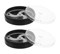 Healvian Boîte de Rangement pour Montres 2 Pièces, Étui Plastique Transparent Anti-poussière et Anti-Chocs 51,27 X 12,16 Mm, Compartiments Segmentés, Coffret de Voyage Compact