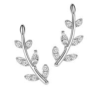 Healvian Boucles D'oreilles Grimpeuses Feuilles Élégantes En Métal Léger Pour Femmes Usage Quotidien Style Japonerie