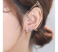 Healvian Boucles D'oreilles Manchettes D'oreilles De Fée Géométriques Dorées En Alliage Inaltérable Légères Pour Femmes Adolescentes Look Sans Piercing