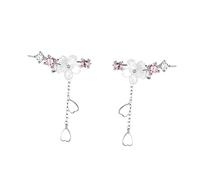 Healvian Boucles d'Oreilles Pendantes en Cerisier Bijoux Élégants en Acier Inoxydable Légères et Confortables Accessoire de Mode pour Femmes Occasions Spéciales Longueur Appropriée