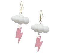 Healvian Boucles Oreilles Forme de avec Éclairs Créoles Pendantes pour Style Original Parfaites pour Toutes Occasions