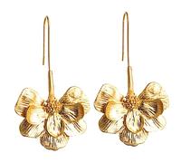 Healvian Boucles Oreilles Pendantes Fleur Pour Femme Fille Boucles Oreilles Fleurs Métal Bijoux Pour Costume Quotidien Mariage