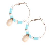 Healvian Boucles Oreilles Rondes Pendentifs Oreille Style Plage Été Fait Main Couleur Vive