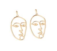 Healvian Boucles Oreilles Visage Forme de Masque Légères et Boucles Oreilles Femme Stylées pour Look Chic et Affirmée