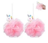 Healvian Boule de Bain Licorne 2 Pièces pour Garçon et Filles, Éponge Douce en Pp et Pe, Mousse Riche et Nettoyage Délicat, pour Bain Exfoliant des Filles
