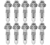 Healvian Boulons à Expansion Galvanisés M4 X 32 Mm, Lot de 30 Chevilles pour Cloisons Sèches, Ancrage pour Plaques de Plâtre Creuses, Écrous de Fixation Robustes pour Murs Creux, Usage