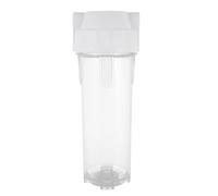 Healvian Bouteille Filtrante Transparente 10 Pouces Anti- pour Purificateur d'Eau Domestique Plastique Solide Joint Silicone Alimentaire Compatible Robinet 4 Points Filtration Sédiments