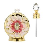 Healvian Bouteille Vide pour Huiles Essentielles 12 Ml en Verre Distributeur de Parfum Portable Étanche Contenant Décoratif