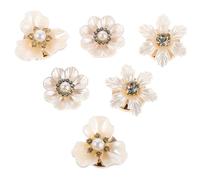 Healvian Boutons de Manchette de Smoking Élégants pour Femmes Perles et Strass, Légers et Amovibles, pour Occasions Spéciales et Tenue Élégante Mariage, Lot de 3 Paires