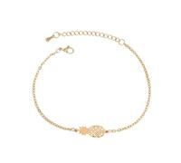 Healvian Bracelet Acier Inoxydable Doré avec Design Ananas Creux Jonc Chic et Léger pour Femme Unique pour Usage Quotidien Fête et Voyage