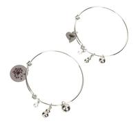 Healvian Bracelet Cœur Mère-fille en Acier Inoxydable, Jonc Ajustable Argenté, pour Femmes et Filles, Bijou Relationnel Léger, Usage Quotidien et Sorties