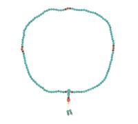 Healvian Bracelet de perles de prière chinoises : Bijou unisexe en pierres vertes - Pendentif richesse et succès - Bracelet décoratif en forme de palmier composé de 108 perles - Chaîne de