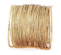 Healvian Bracelet Manchette Métallique Doré Ouvert Fil Bracelet Bangle Élégant pour Femmes Design Chic et pour Sorties et