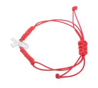 Healvian Bracelet Médical Rouge pour Femmes Tressé Main Ruban de Soie Léger et Confortable Sensibilisation Santé Du Sein Alerte Santé