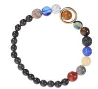 Healvian Bracelet Système Solaire Perles pour Femme et Adolescente Design Élégant et Simple Bijou Féminin Raffiné Cadeau Accessoire Univers Infini