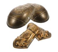 Healvian Brassards Et Épaulettes Médiévales en Plastique Bronze Réglables pour Garçon Et Filles Cosplay Historique Tenue De Chevalier Romain Accessoires De Costume