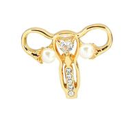 Healvian Broche Alliage Créatif Forme Utérus Pour Femmes Et Filles Broche Pour Vêtements Doré