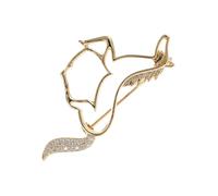 Healvian Broche Cheval Ajourée Élégante avec Queue Zircon Épingle à Châle Légère et Raffinée Animalier de Liberté pour Occasions Formelles