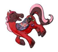 Healvian Broche Cheval Colorée en Alliage de Zinc Rouge, Broche Équestre Hypoallergénique, Bijou Année du Cheval 2026 pour Femmes, Épingle de Revers Mariage et Fête du Printemps,