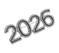 Healvian Broche Chinoise 2026 Décorations 2026 e 2026 Épingle Élégante Alliage de Zinc Cristaux Lumineux pour Femme Cérémonie de Remise des Diplômes Décorations Nouvel An Chinois