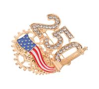 Healvian Broche Commémorative 2026 Amérique 250e Anniversaire Accessoire Anniversaire pour Vétérans et Passionnés D'histoire Décorative pour Événements Patriotiques