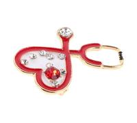 Healvian Broche Cœur Stéthoscope avec Épingle et Confortable pour Vêtements Sacs et Accessoires Mode Femme Original