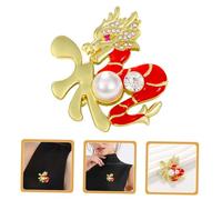 Healvian Broche Dragon Chinoise Émaillée pour Robe Femme Accessoire de Costume Épingle et pour Nouvel An et Célébrations
