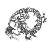 Healvian Broche Dragon Vintage En Alliage Solide, Épingle à Vêtements Homme, Décoration Costume Et Chapeau, Ornement Chinois Aux Détails Rétro, Usage Quotidien Et Occasions Formelles