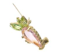 Healvian Broche en Alliage de Zinc Forme Carotte Originale, Pin's Fantaisie pour Femme, Accessoire Polyvalent pour Vêtements et Châle, Design Rétro Solide, Présent Féminin Élégant