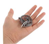 Healvian Broche Épingle Dragon Vintage Rock pour Hommes Clip Écharpe et Veste Accessoire Métallique Style Médiéval Flamme