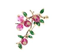 Healvian Broche Kaki Mode Fruit En Alliage De Zinc, Épingle De Sûreté Automne Pour Femmes, Bijou Fantaisie Transparent Violet, Accessoire Polyvalent Petite Taille