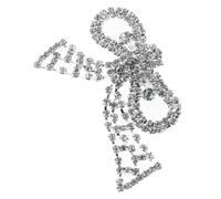 Healvian Broche Ruban Cristal avec Nœud et Pompon pour Robes Chaussures Costumes et Foulards