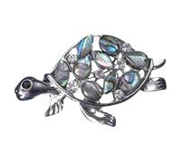 Healvian Broche Tortue Femme Style Animal En Métal Argenté, Épinglette Décorative Pour Vêtements, Accessoires Mode Pour Soirée Et Usage Quotidien, Taille Petite