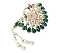 Healvian Broche Vintage En Forme D'Animal Pour Femme Accessoire De Banquet Motif Paon Demoiselle D'Honneur Robe De Soirée Mariage Oiseaux Couleur Strass Broche En