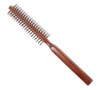 Healvian Brosse Coiffante En Bois Pour Cheveux Bouclés Petite Taille Brosse Rotative Ergonomique Femmes Et Hommes Coiffage à Domicile Et Voyage