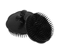 Healvian Brosse De Massage Du Cuir Chevelu 2 Pièces Ronde Noire Petite Brosse Multi-usages Pour Shampooing Et Bain Soin Quotidien