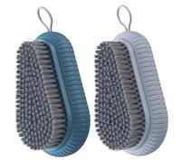 Healvian Brosse De Nettoyage Des Ongles Souple 2 Pièces Taille Petite Multi-usages Pour Femmes Filles Usage Domestique Voyage Couleurs Bleu Foncé Et Gris